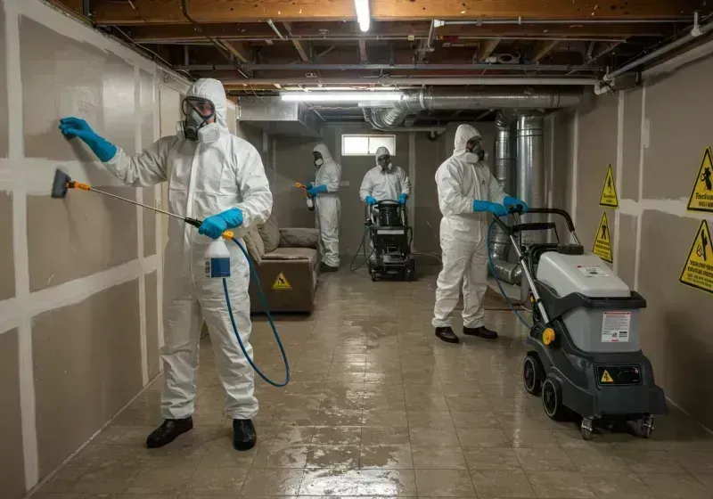 Basement Moisture Removal and Structural Drying process in Piggott, AR